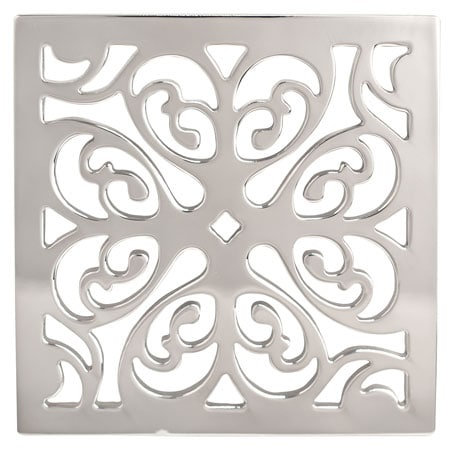 Newport Brass 4" Square Shower Drain in Polished Chrome 233-405-26